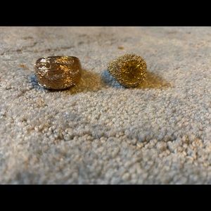 Gold statement rings